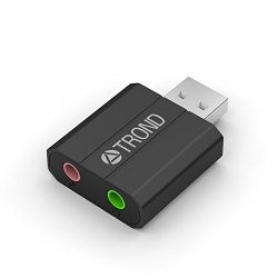 TROND® AC2 Aluminum External USB Audio Adapter Sound Card with 3.5mm