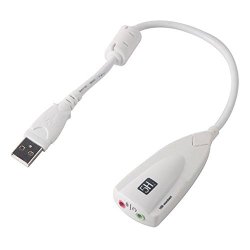 VIMVIP USB 2.0 5H CH V2 7.1 Sound Card Adapter For Desktop Notebook White