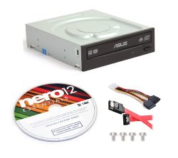 Asus DRW-24B1ST-KIT 24x Internal DVD Burner + Nero 12 Essentials Burning Software + Sata Cable Kit