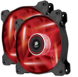 Corsair Air Series AF120 LED Quiet Edition High Airflow Fan Twin Pack – Red (CO-9050016-RLED)
