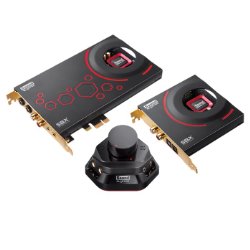 Creative Sound Blaster ZxR PCIe Audiophile Grade Gaming Sound Card with High Performance Headphone Amp and Desktop Audio Control Module