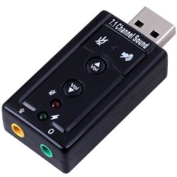 Daffodil US01 USB Sound Card 7.1 Channel / Plug and Play / Microphone (Mic) In and 3.5mm Speaker Out – For XP / VISTA / Windows 7
