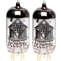 TELEFUNKEN Elektroakustik Matched Pair of ECC83-TK | Black Diamond Series 9 Pin Replacement Vacuum Tube 12AX7