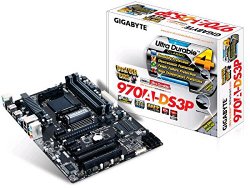 Gigabyte AM3+ AMD 970 SATA 6Gbps USB 3.0 ATX AM3+ Socket DDR3 1600 Motherboards (GA-970A-DS3P)