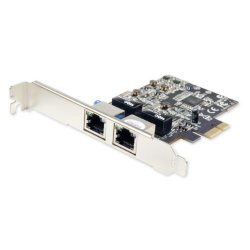 IO Crest Dual RJ45 Gigabit Port NIC PCIe x1 Ethernet Network Card SY-PEX24028 Black