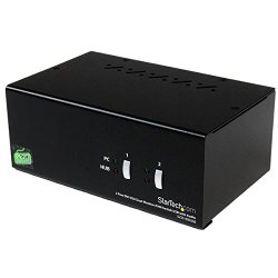 StarTech.com 2 Port DVI VGA Dual Monitor KVM Switch USB with Audio and USB 2.0 Hub (SV231DDUSB)