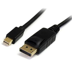 StarTech.com 3 ft Mini DisplayPort to DisplayPort 1.2 Adapter Cable M/M – DisplayPort 4k with HBR2 support – 3 feet Mini DP to DP Cable