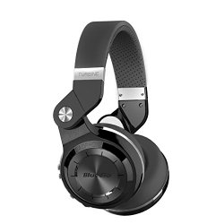 Bluedio Turbine T2s Wireless Bluetooth Headphones with Mic, 57mm Drivers/Rotary Folding (Black)