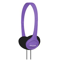 Koss KPH7V Portable On-Ear Headphone with Adjustable Headband – Violet