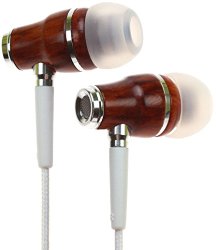 Symphonized NRG Premium Genuine Wood In-ear Noise-isolating Headphones with Mic (White)
