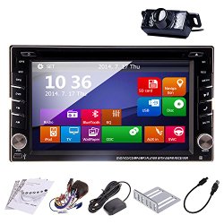 Windows 8.0 Design 6.2-inch Double DIN Gps Navigation for Universal 2 Din In Dash Car Video Audio Radio Auto Stereo +Free GPS Map+Free Backup Camera