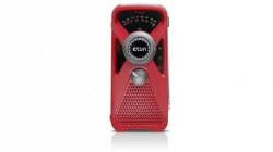 American Red Cross FRX2 Hand Turbine AM/FM Weather Radio with Smartphone Charger – Red (ARCFRX2WXR)