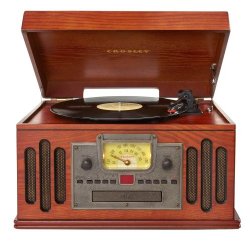 Crosley CR704C-PA Musician 3-Speed Turntable with CD/Cassette Player and Portable Audio Ready (Paprika)