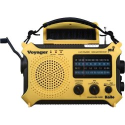 Kaito KA500 5-way Powered Solar Power,Dynamo Crank, Wind Up Emergency AM/FM/SW/NOAA Weather Alert Radio with Flashlight,Reading Lamp and Cellphone Charger, Yellow