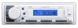 Pyle PLMR20W Marine In-Dash Receiver with AM/FM Radio and AUX Input for iPod/MP3 Players and SD/USB Flash Readers