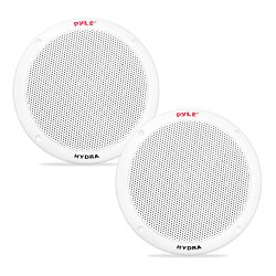 Pyle PLMR605W 6-1/2-Inch Dual Cone Marine Speakers (White)