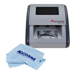 Cassida small footprint Pass/Fail Automatic Counterfeit Detector Bundle With small Adorama Microfiber Cloth (InstaCheck)