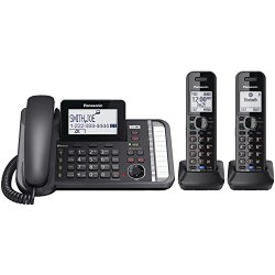 Panasonic KX-TG9582B Link2Cell DECT_6.0 2-Handset 2-Line Digital Cordless Phone