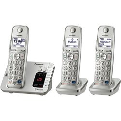 Panasonic KX-TGE263S Link2Cell Bluetooth Enabled Phone with Answering Machine, 3 Cordless Handsets