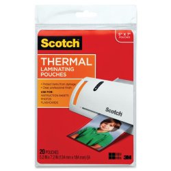 Scotch Thermal Laminating Pouches, 5 x 7-Inches, 20-Pouches (TP5903-20)