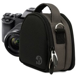 VanGoddy Compact Mini Laurel GREY STEEL Camera Pouch Cover Bag fits Nikon Coolpix S9050, S1, S02, S01, S6800, S6500, S5300, S5200, S3600, S3500, S31