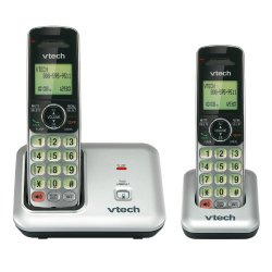 VTech CS6419-2 DECT 6.0 Expandable Cordless Phone with Caller ID/Call Waiting,  Silver with 2 Handsets