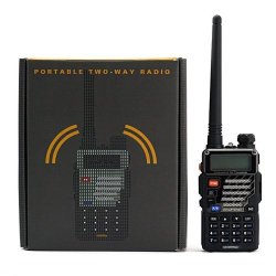 BaoFeng UV-5R+ Dual-Band 136-174/400-480 MHz FM Ham Two-Way Radio (Black)
