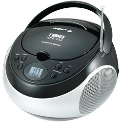 NAXA Electronics Portable MP3/CD Player with AM/FM Stereo Radio (Black)