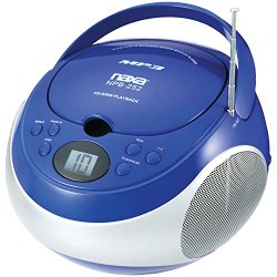 NAXA Electronics Portable MP3/CD Player with AM/FM Stereo Radio (Blue)