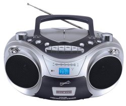 Supersonic SC-709 Portable MP3/CD Player with Cassette Recorder, AM/FM Radio & USB Input