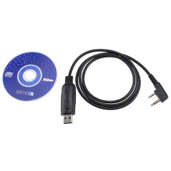 USB Programming Cable for Baofeng UV-5R UV-3R+ Two way Radio With Driver CD