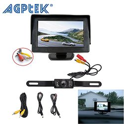 AGPtek® Rear View Camera Adjustable Monitor Back up LED Night Vision CMOS