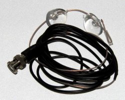 Bnc Scanner Radio Receiver Glass Mount Wire Antenna with 2 Suction Cups