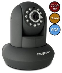 Foscam FI9821E POE Power Over Ethernet Megapixel HD 1280 x 720p H.264 Wired Pan/Tilt IP Camera