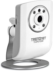 TRENDnet Megapixel Wireless N Network Surveillance Camera with 2-Way Audio and Night Vision, TV-IP572WI (White)