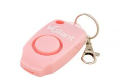 Vigilant PPS-23PK 130dB Pink Personal Alarm with Backup Whistle