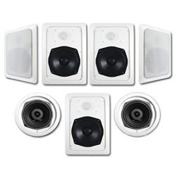 Acoustic Audio HT-57 7.1 Home Theater Speaker System (White, 7)