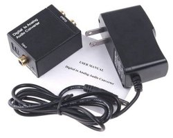 Digital Optical Coax Coaxial Toslink to Analog RCA Audio Converter Adapter AY18