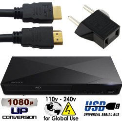 Sony BDP-S1200 all Region Blu Ray and DVD Player, and 6 feet hdmi Cable (Bundle)