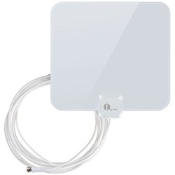1byone OUS00-0565 Shiny Antenna 25 Miles Super Thin HDTV Antenna with 16.5ft High Performance Coaxial Cable