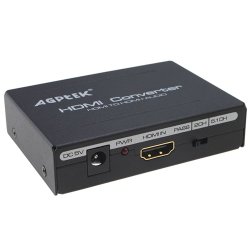 AGPtek® HDMI to HDMI + SPDIF + RCA L / R Audio Extractor Converter (HDMI input,HDMI+ Audio output)