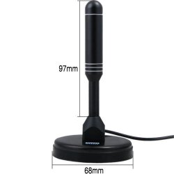 August DTA240 High Gain Digital TV Aerial – Portable Indoor/Outdoor Digital Antenna for USB TV Tuner / ATSC Television / DAB Radio – With Magnetic Base