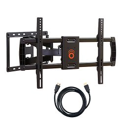 ECHOGEAR Full Motion Articulating TV Wall Mount Bracket for 37-70″ LED, LCD, OLED and Plasma Flat Screens with VESA patterns up to 600 x 400 – Includes 6′ HDMI Cable – EGLF1-BK