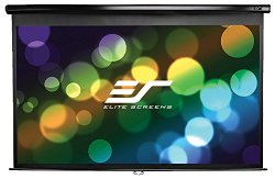 Elite Screens Manual, 100-inch 16:9, Pull Down Projection Manual  Projector Screen with Auto Lock, M100UWH