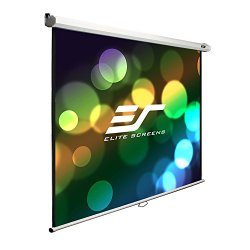 Elite Screens Manual B Series, 100-inch 1:1, Overhead Pull Down Projection Manual Projector Screen with Auto Lock, M100S