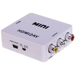 Generic Mini HD Video Converter Box HDMI to AV/CVBS L/R Video Adapter HDMI2AV Support NTSC and PAL Output