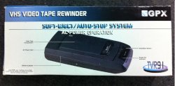 gpx vhs video rewinder automatic. saves vcr heads and motor. Auto-start/auto-stop system