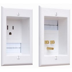 PowerBridge ONE-CK Recessed In-Wall Cable Management System with PowerConnect for Wall-Mounted Flat Screen LED, LCD, and Plasma TV’s