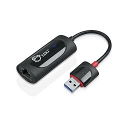 SIIG SuperSpeed USB 3.0 to RJ45 Gigabit Ethernet 10/100/1000 Mbps LAN adapter for Windows and Mac systems