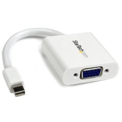 StarTech.com Mini DisplayPort to VGA Video Adapter Converter 1920×1200 – White  Mini DP to VGA Adapter M/F